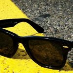 Sunglasses on road